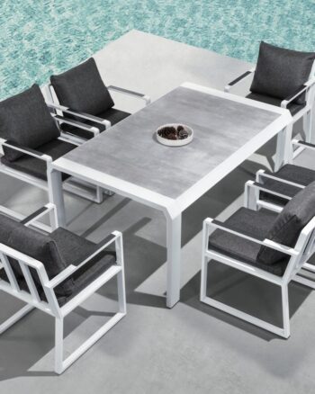 EXXE Mesa Comedor + 6 Sillones